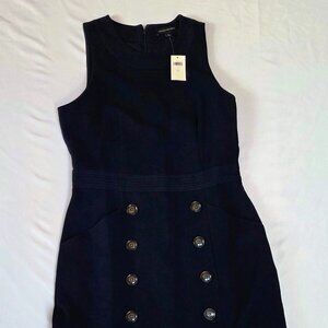 NWT Banana Republic Navy Double-Breasted Sheath Dress - Size 8